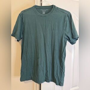 American Eagle Men's Crew Neck Super Soft Standard Fit T-Shirt in Green M